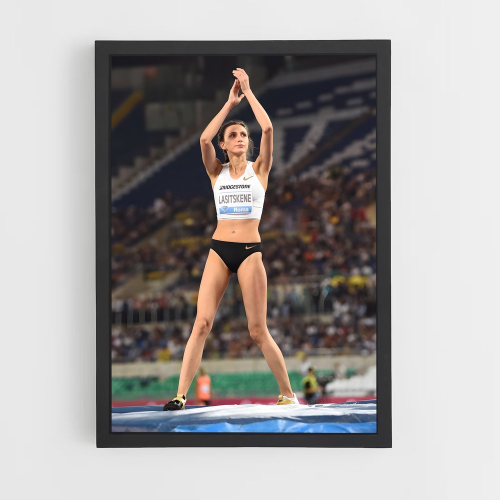 Poster Équilibre Azur – affiche Athlétisme (vue 2)